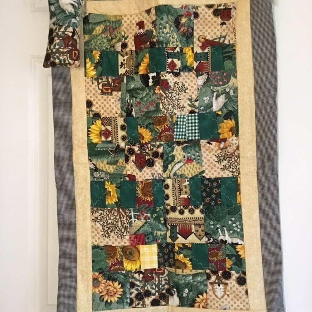 NWOT Hand Crafted Doll Quilt with Matching Pillow